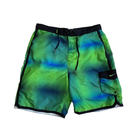 Nike Men's Size Medium Swim Trunks Multicolor Drawstring Mesh Lining Pocket - Picture 1 of 8